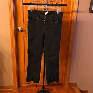 Free People Black Ankle Jeans